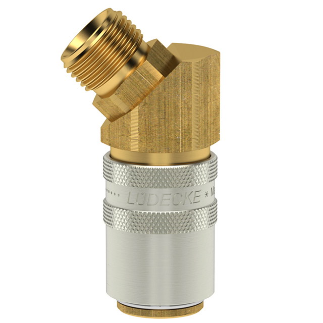 TEMPERIER-KUPPLUNG OHNE VENTIL G3/8" AG, MS58,DN9,45° TEMPERIER-KUPPLUNG OHNE VENTIL G3/8" AG, MS58,DN9,45°